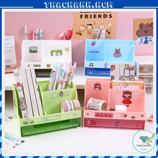 [Tặng Sticker] Hộp lưu trữ ngăn kéo đựng đồ trang điểm để bàn xinh xắn