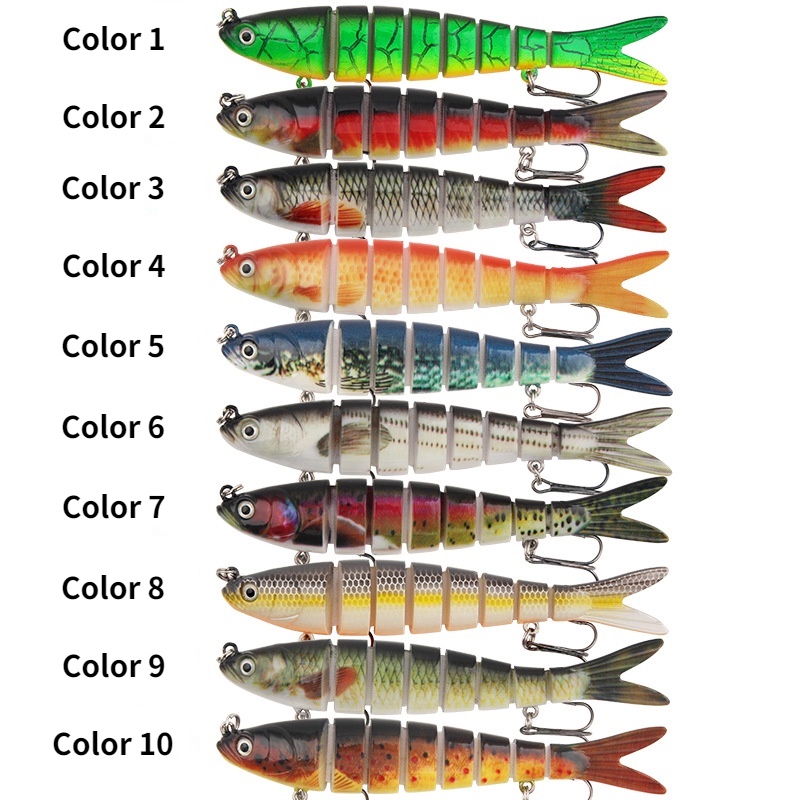 Mồi câu cá giả 8 đoạn 13.5cm 23g bằng nhựa cứng