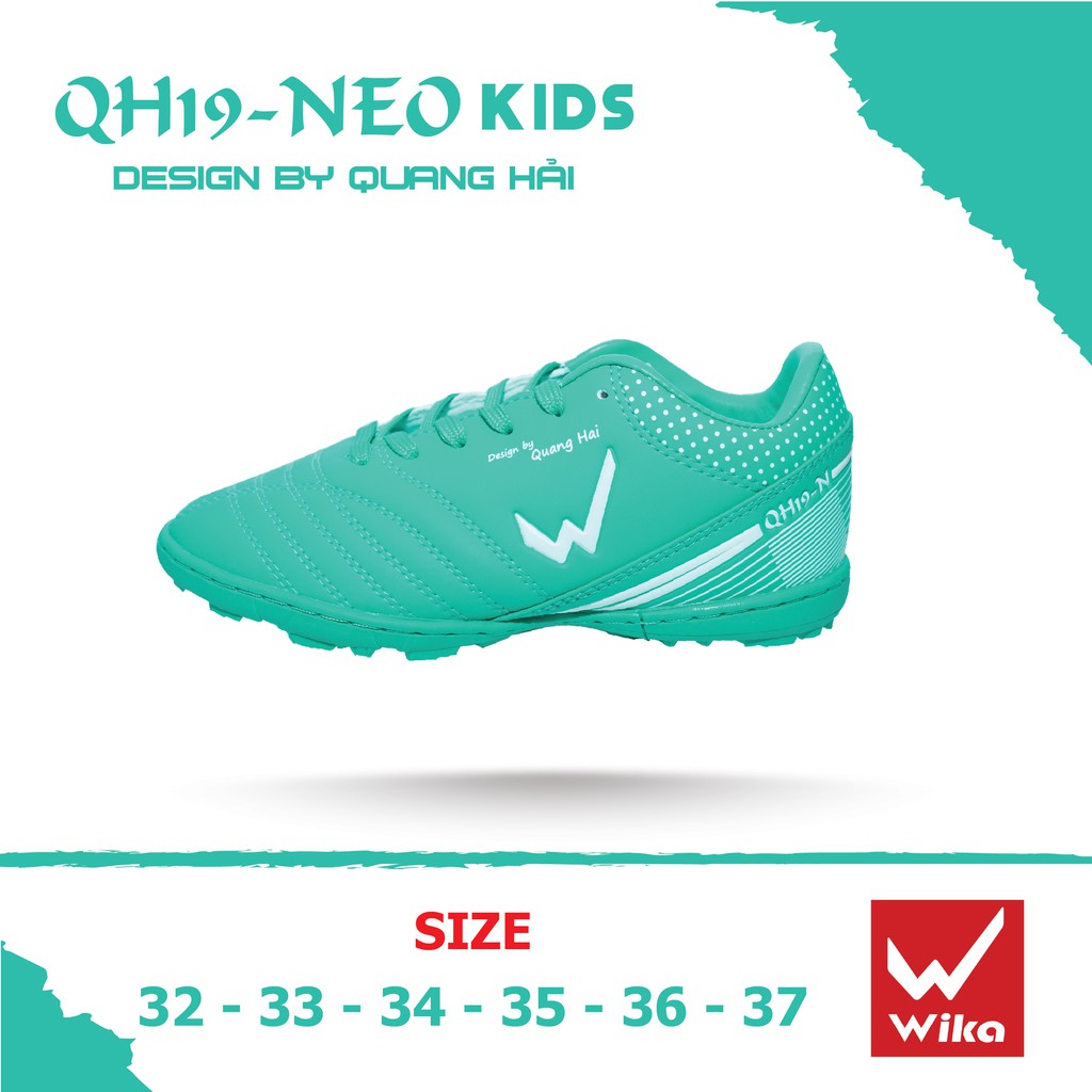 Giày bóng đá  - giày đá banh Wika Quang Hải QH19 cổ thun dùng trong đá bóng sân cỏ nhân tạo Full màu Full size