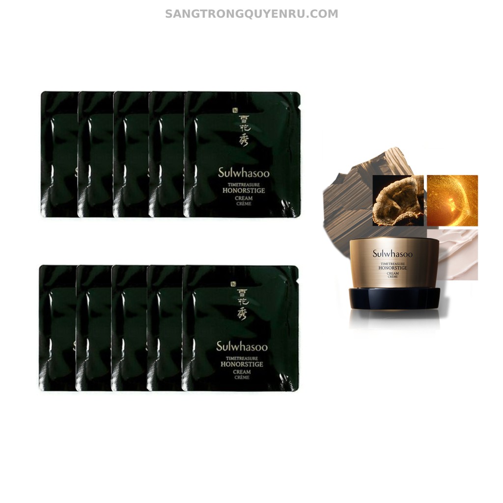 12 Gói Kem Sâm Đen Sulwhasoo Timetreasure Honorstige Cream Kem Trẻ Hóa Cao Cấp 1ml