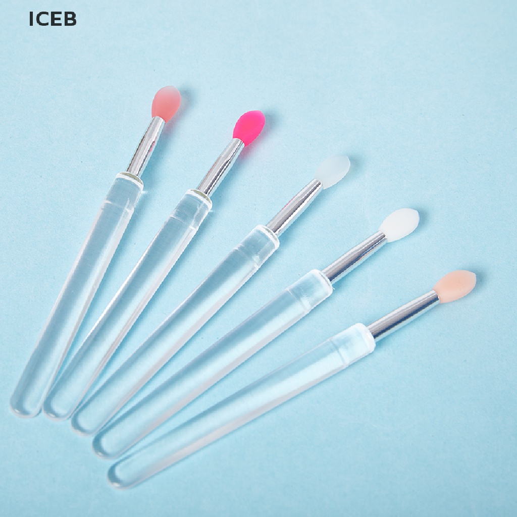 Ic Bộ 2 Cọ Son Bóng Silicone Với Nắp Đậy Bụi Bẩn my