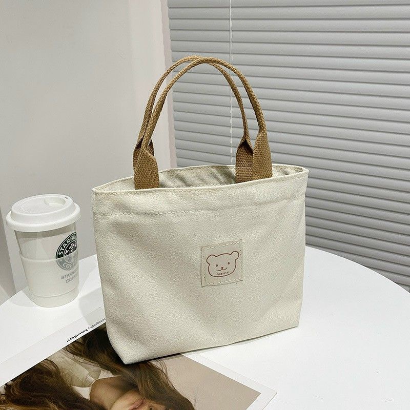 Túi gấu hàn quốc 2 lớp canvas có khóa