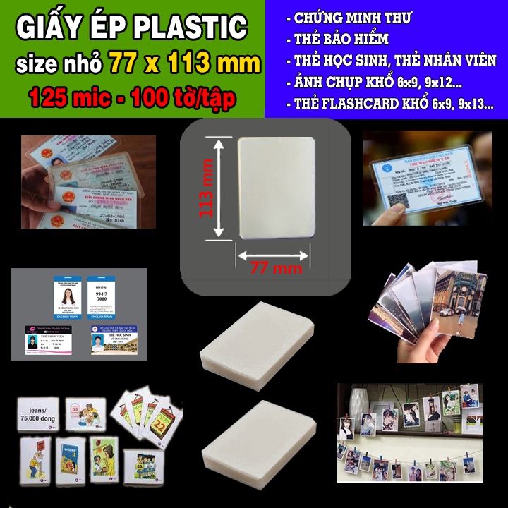 Giấy Eplastic khổ nhỏ 77x113mm