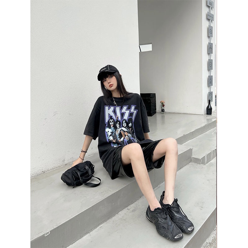 NRVP Áo Thun Nữ Oversize Cổ Tròn Thời Trang Hàn Quốc