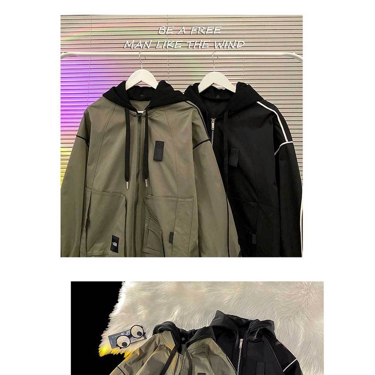 Áo Khoác Có Mũ Phối Nhiều Túi Thời Trang Cá Tính Cho Nam