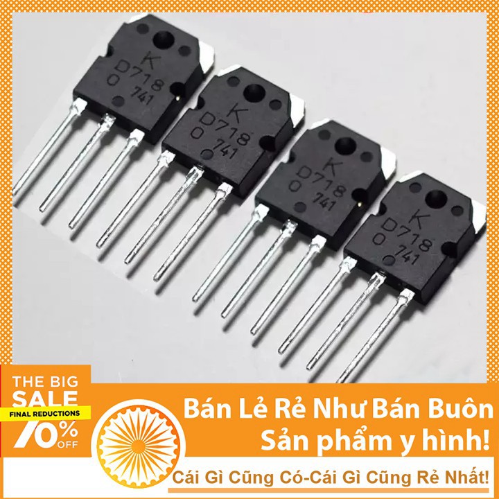 [ Xả Hàng ] Sò công suất transistor D718 Hàng tháo máy sò âm thanh