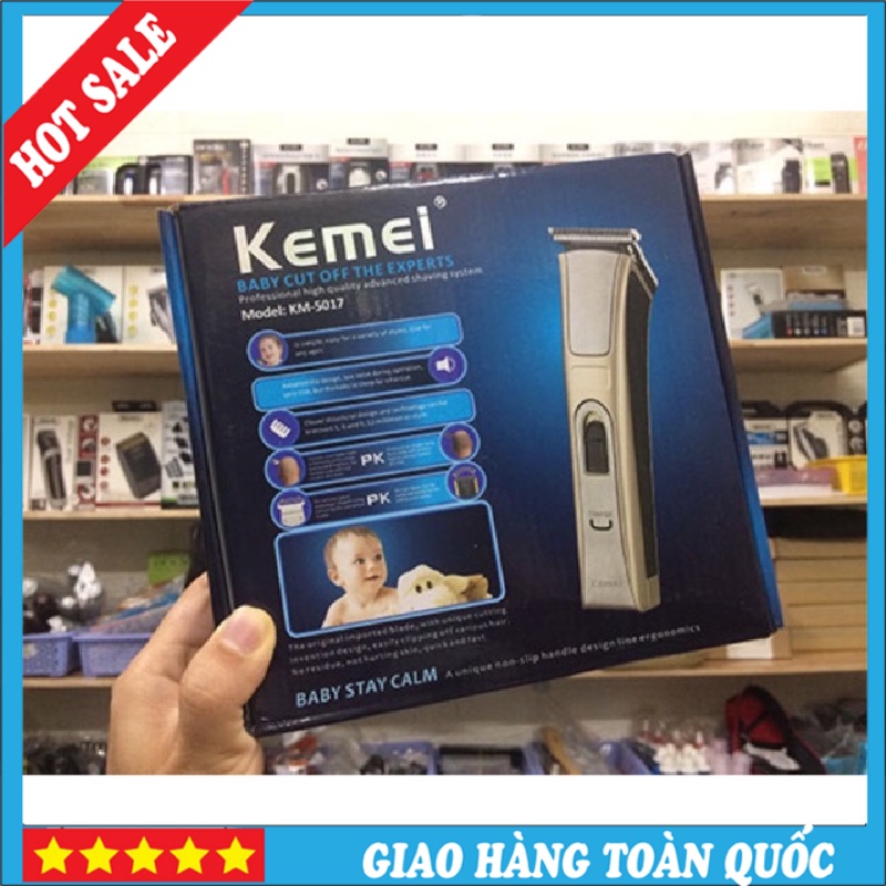 Tông đơ cắt tóc chuyên nghiệp kemei KM-5017 Tăng đơ cắt tóc  chạy êm , lưỡi lưc bén