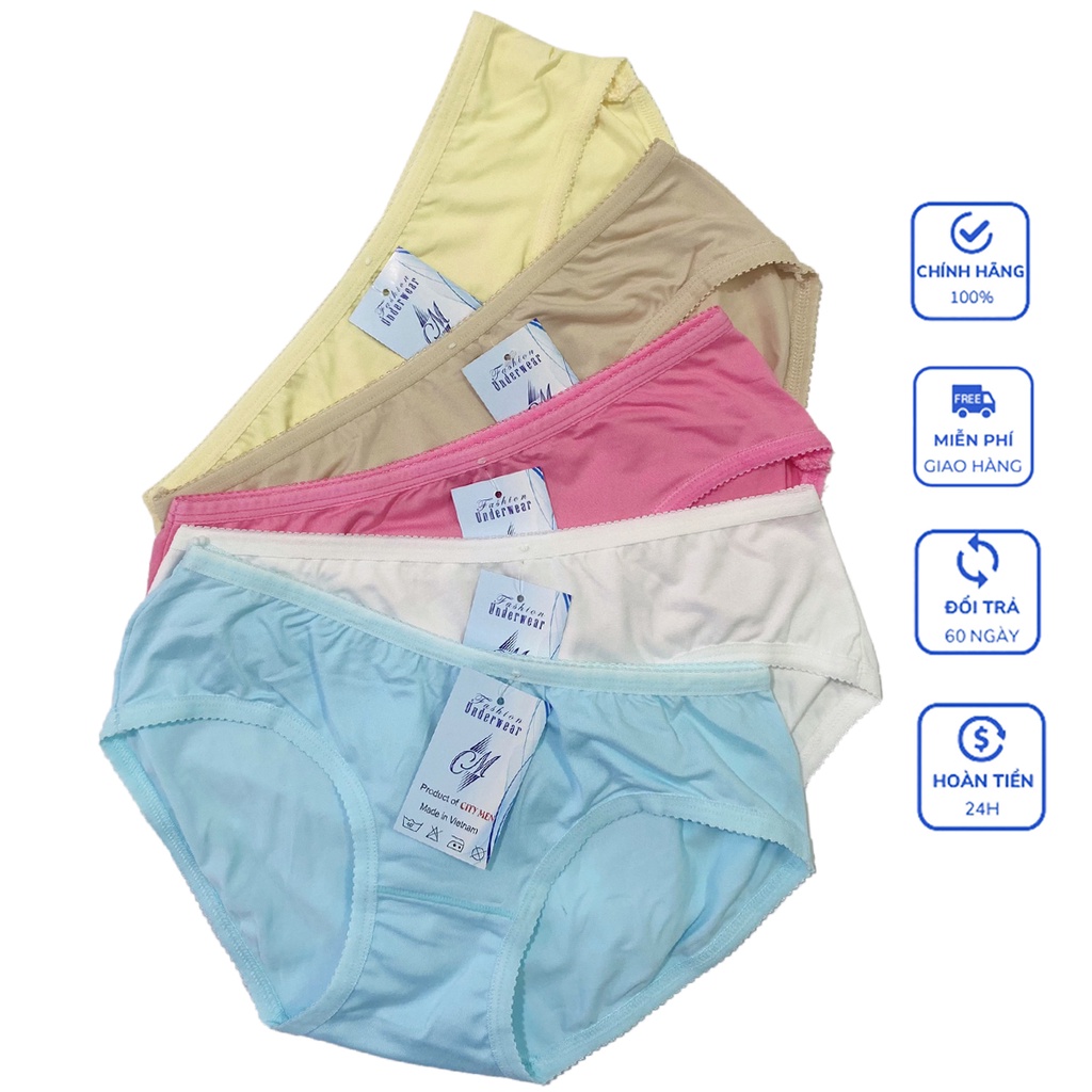 Combo 10 Quần Lót Nữ CITYMEN Vải Cotton Thái, Co Giãn 4 Chiều, Thông Thoáng, Thấm Hút Tốt, Kháng Khuẩn, Khử Mùi