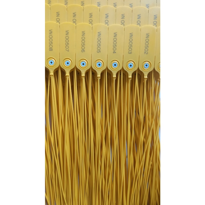 40 chiếc Seal nhựa niêm phong dạng tròn trơn thẳng 40cm khóa kim loại in seri liên tục