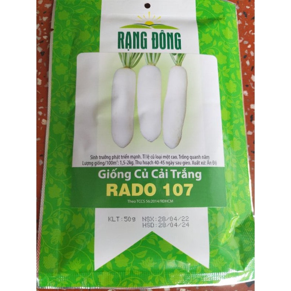 Hạt giống Củ Cải Trắng (50g)