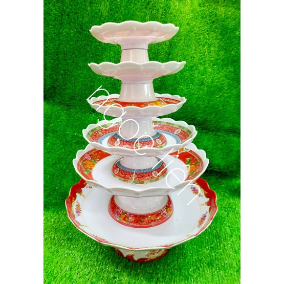 Dĩa trái cây mica họa tiết ngẫu nhiên