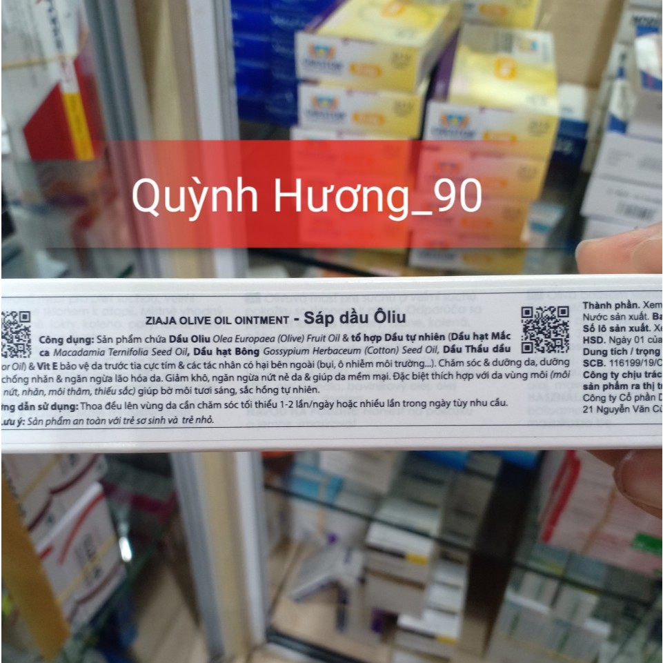 Sáp dầu Ô liu ZIAJA OLIVE OIL OINTMENT dưỡng môi hồng tự nhiên