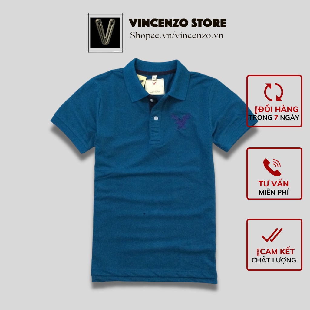 Áo thun nam tay ngắn đẹp có cổ polo hình đại bàng cao cấp mới | Áo polo Vincenzo Store | BigBuy360 - bigbuy360.vn