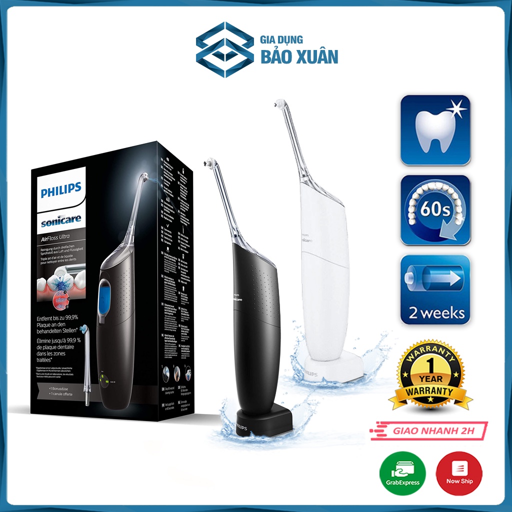 Máy tăm nước PHILIPS Sonicare Airfloss HX8438 Máy tăm nước không dây vệ sinh răng miệng