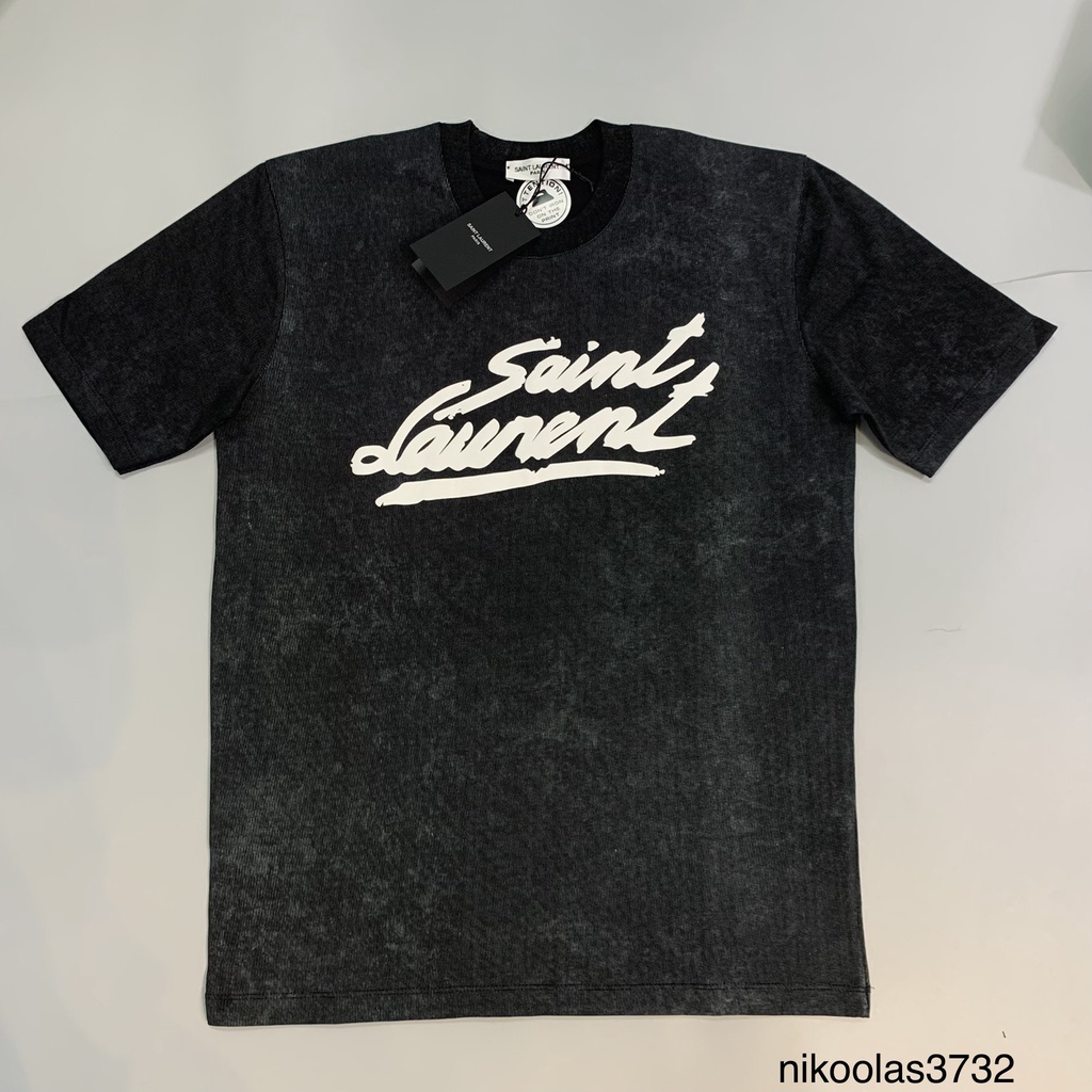 🌟 Áo thun nam nữ hàng siêu cấp saint laurent ảnh thật, mặc đơn đôi nhóm
