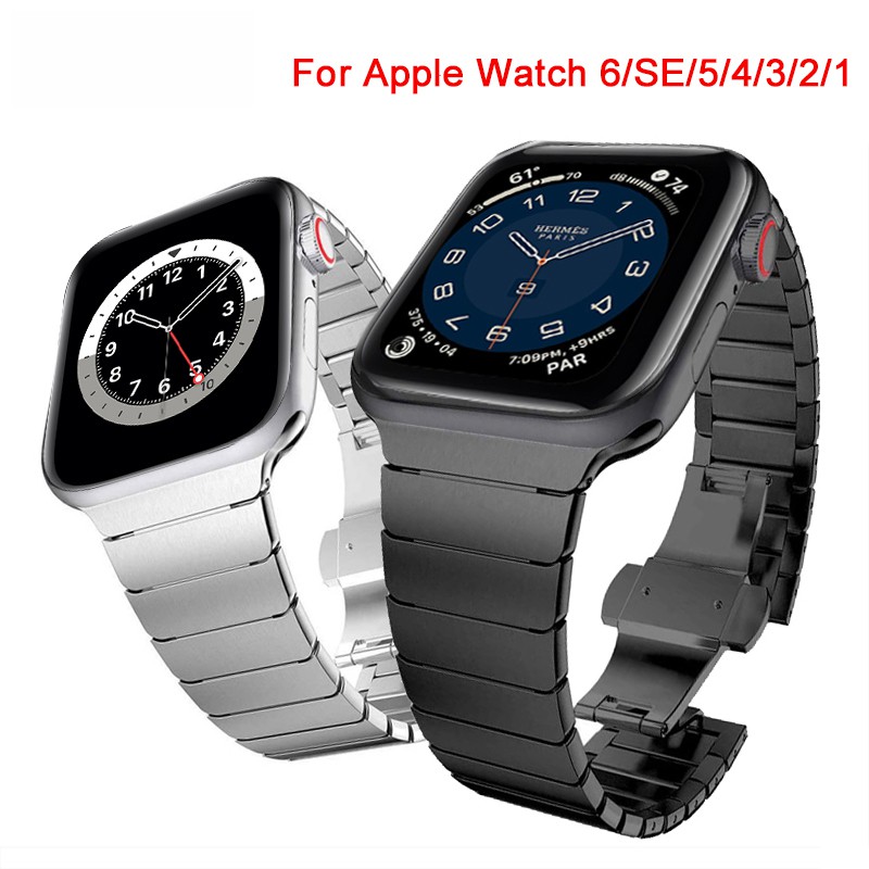 Dây đeo thép không gỉ thích hợp cho đồng hồ thông minh apple watch series 6 / se / 5 / 4 / 3 iwatch 44mm 42mm 40mm 38mm