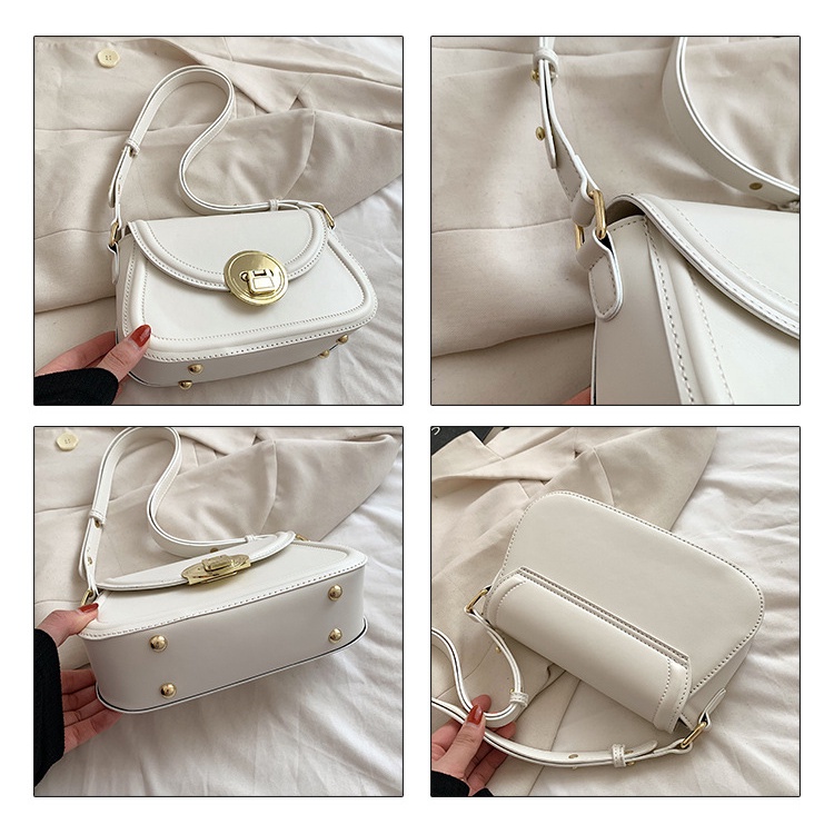 Túi Đeo Chéo Dáng Vuông Nhỏ Có Khóa Thời Trang Cao Cấp