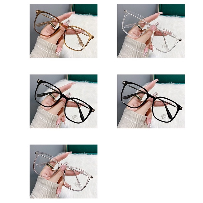 Mắt Kính TR90 Chống Ánh Sáng Xanh Dương / Nâu Lạnh Mẫu Mới Với Gọng Kính Cùng Màu Cho Học Sinh Nam Và Nữ