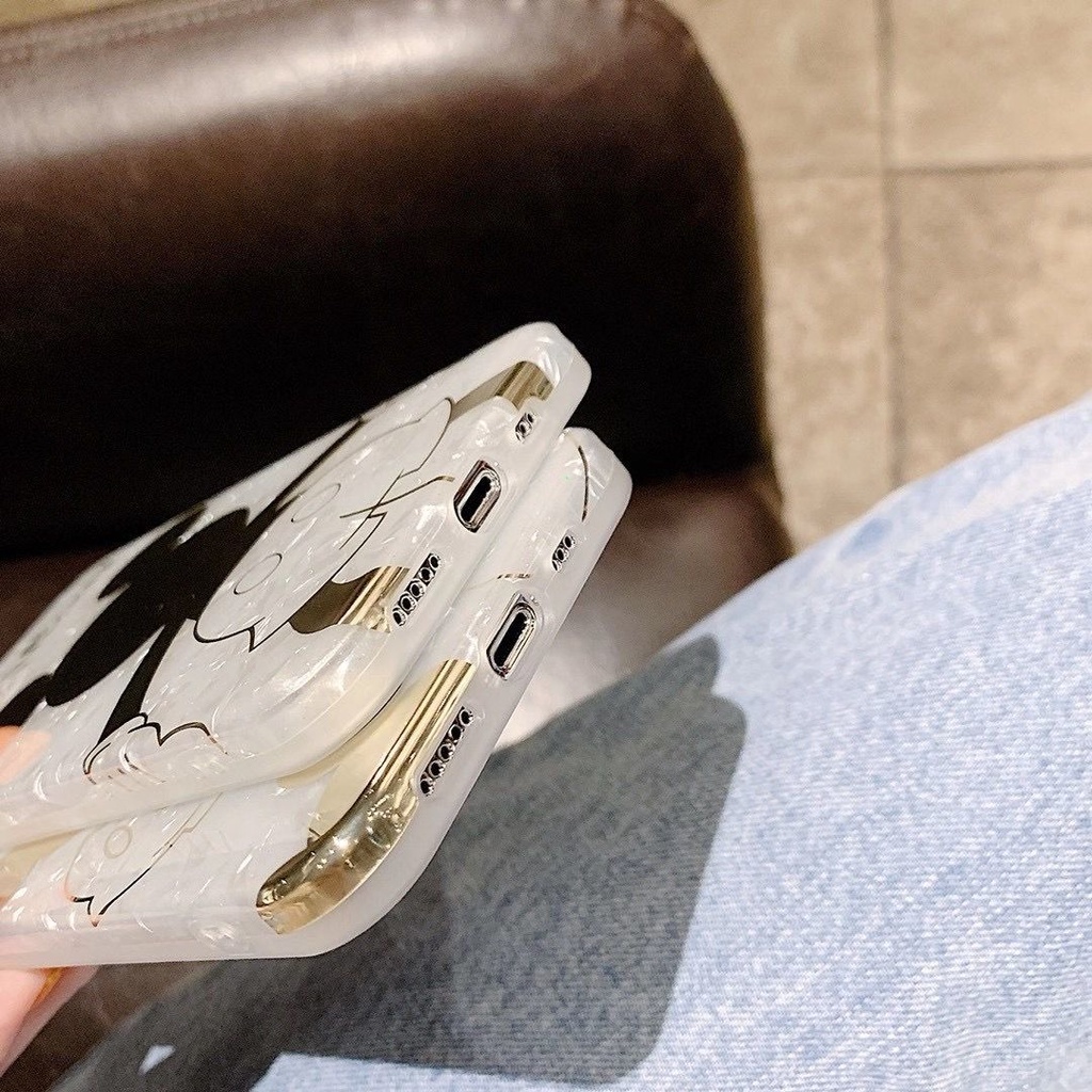 Ốp điện thoại hình Mickey bề mặt tráng gương thời trang cho iPhone Se 7 8 7/8plus X Xs Xsmax Xr 11 12 mini pro promax