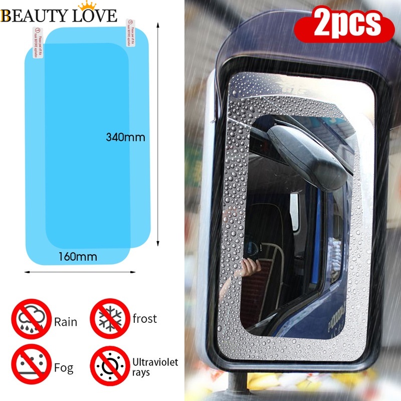 Bộ 2 Miếng Phim Nano Trong Suốt Dán Kính Chiếu Hậu Xe Hơi / Tải Chống Chói / Chống Chói