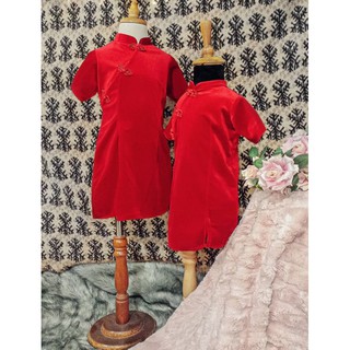 Sườn xám nhung tuyết (mom&baby)