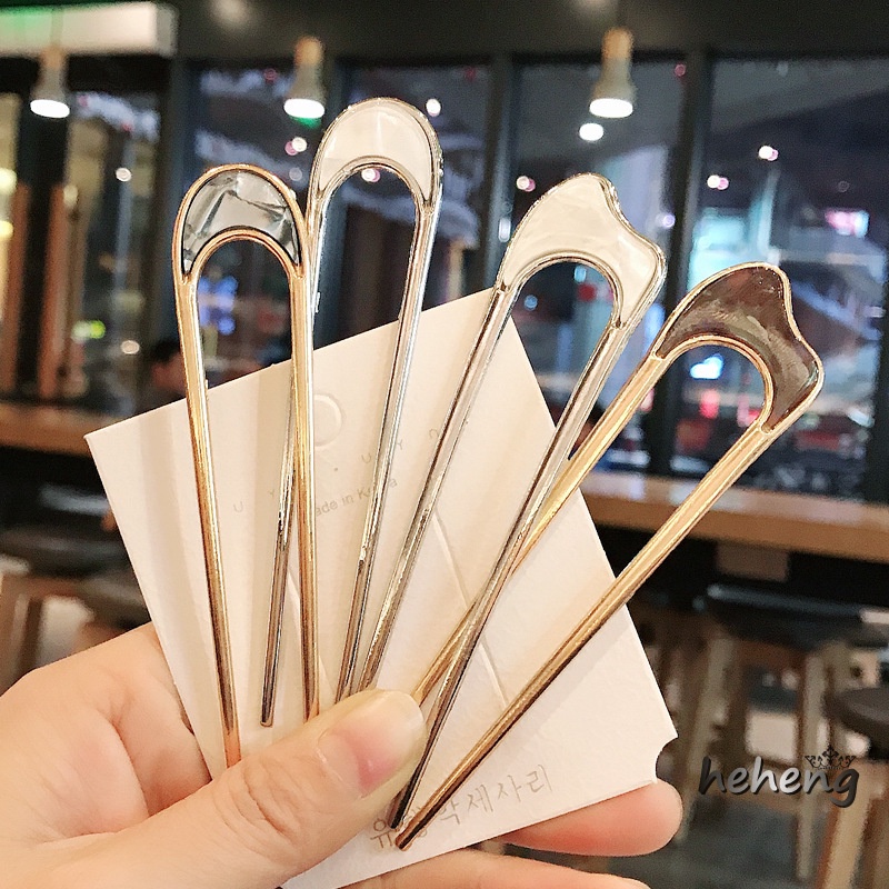 Trâm Cài Tóc Chữ U Bằng Hợp Kim Phong Cách Nhật Bản Cổ Điển Dành Cho Nữ