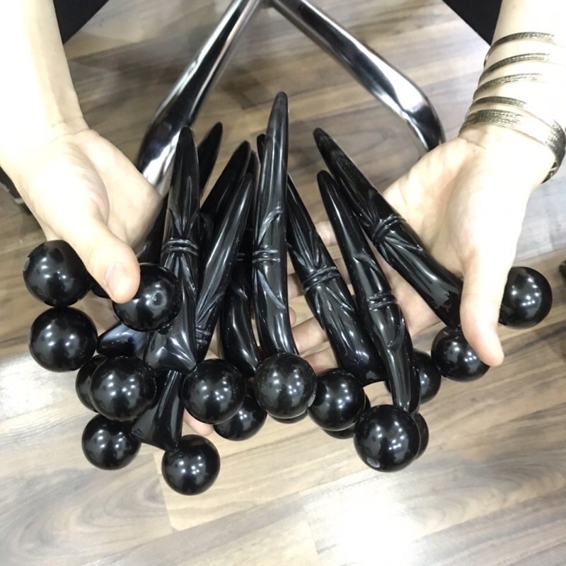 Dụng cụ massage nâng cơ mặt và da ấn huyệt bằng sừng trâu đen ( MH835) HAHANCOSHOP