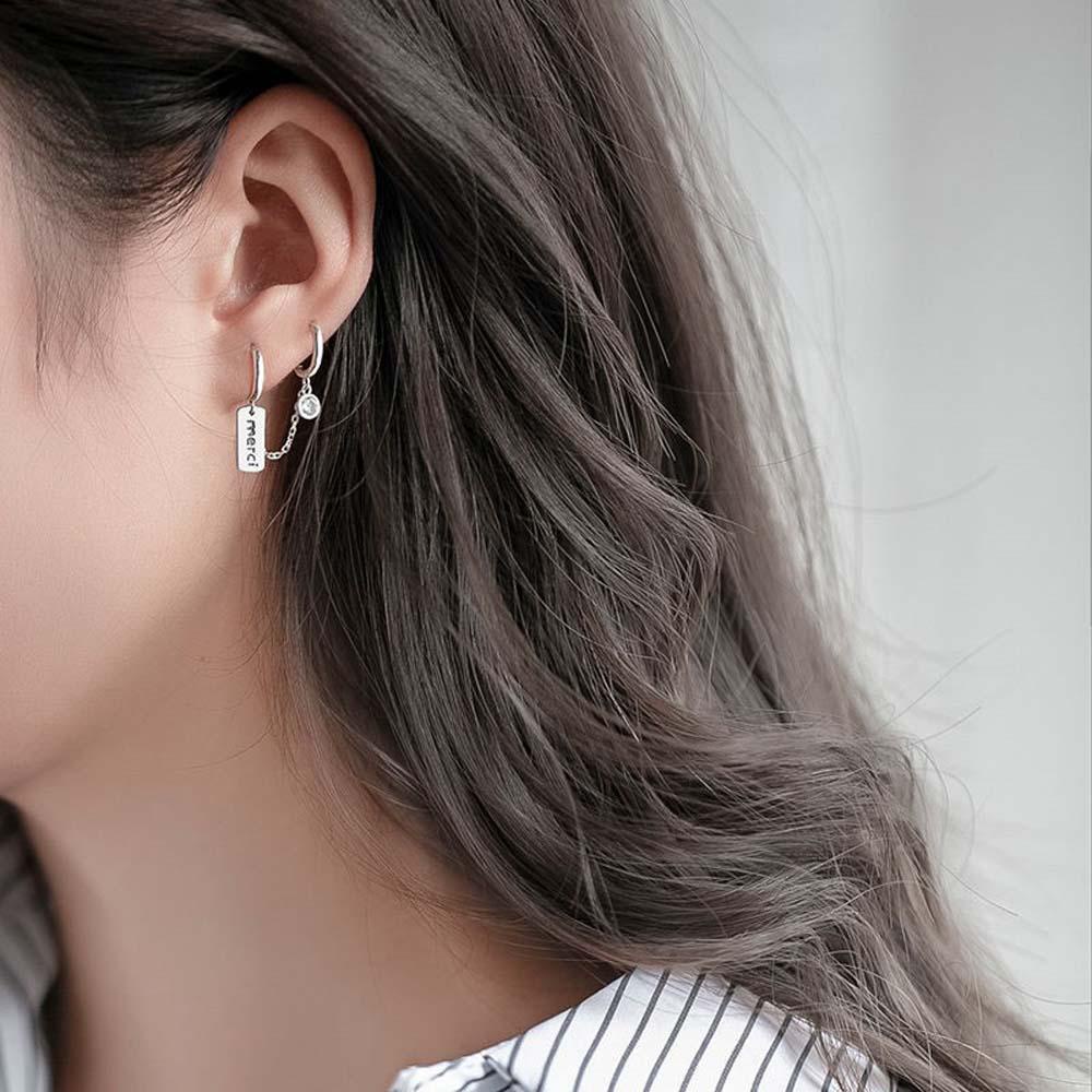 Bông Tai Dáng Dài Phối Tua Rua Phong Cách Hàn Quốc Thời Trang Cho Nữ