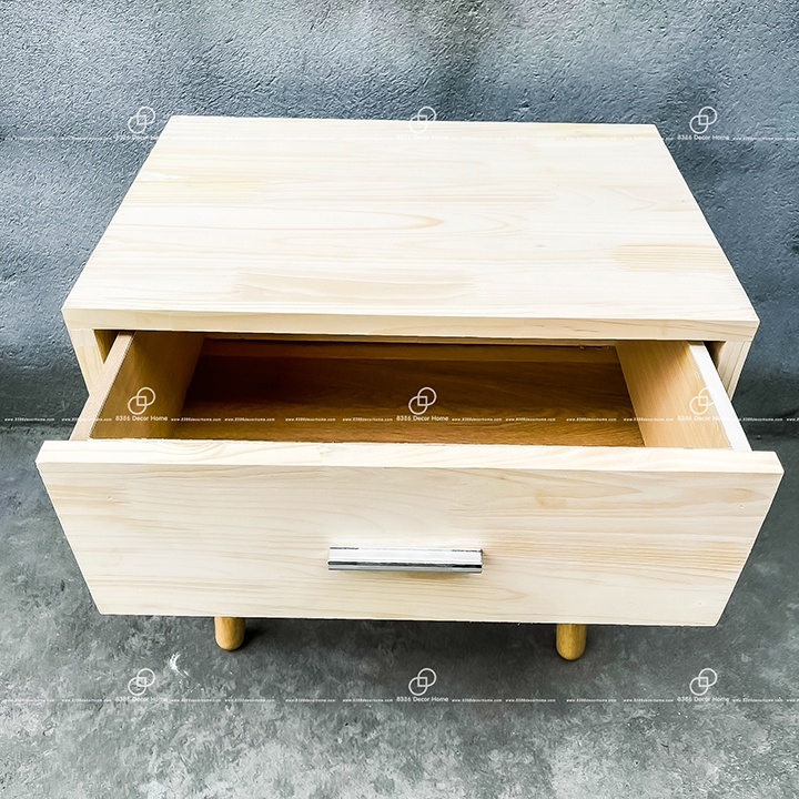 [GIÁ TẠI XƯỞNG]Tủ đầu giường 1 ngăn gỗ thông ghép tự nhiên cao cấp, Tab đầu giường phong cách Bắc Âu hiện đại sang trọng