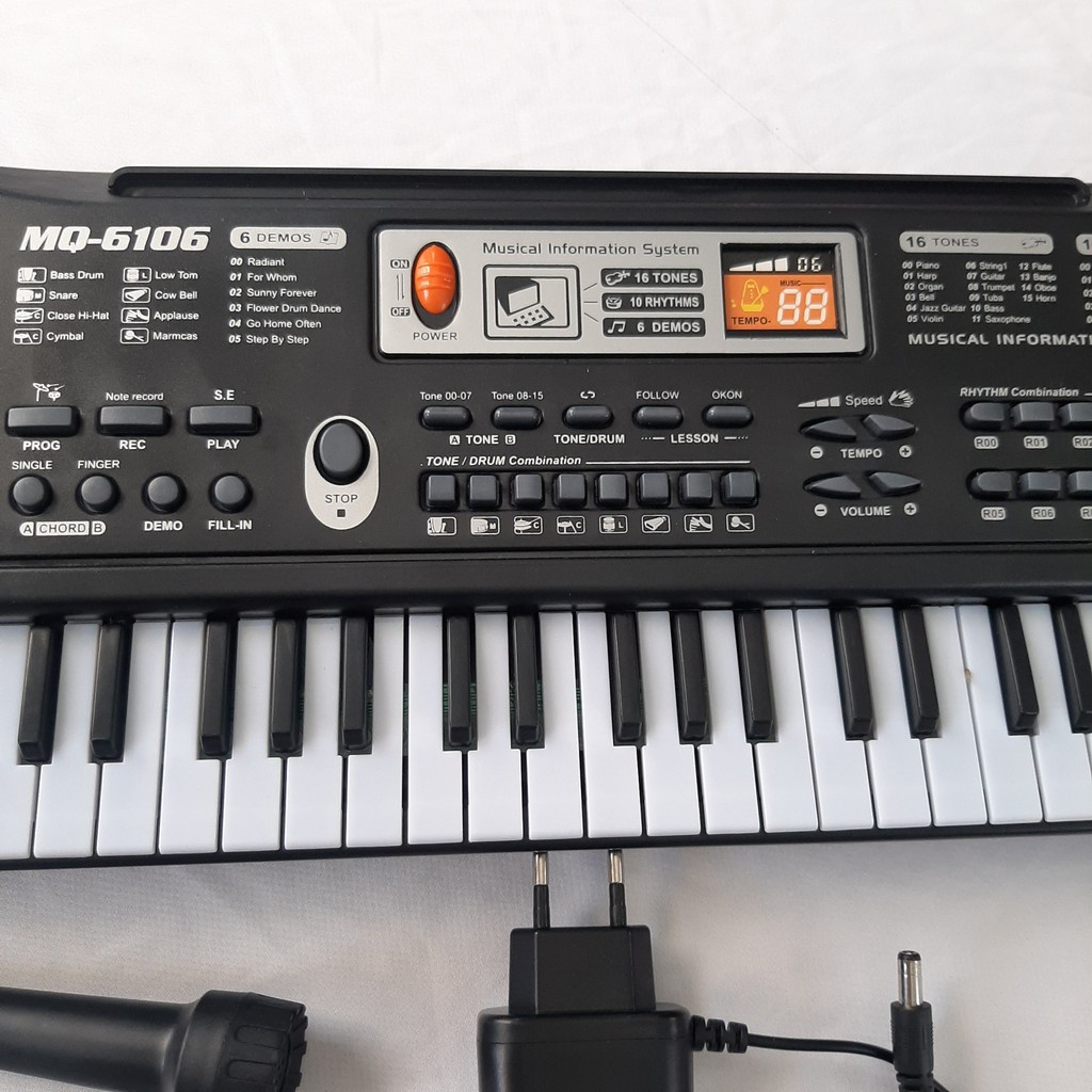 Đàn Piano Kết Hơp Organ, Đàn Điện Tử 61 Phím Kèm Mic Cho Bé