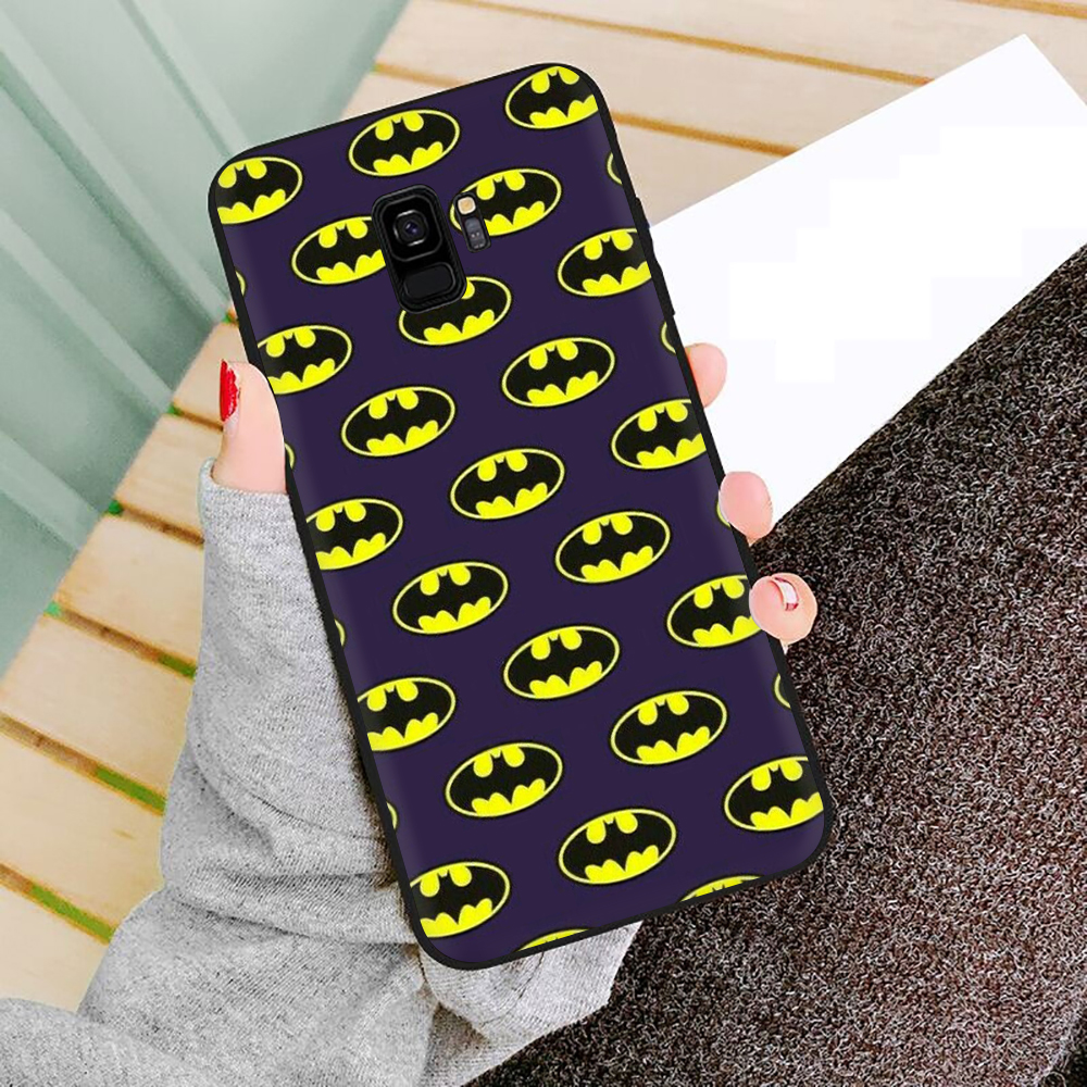 MARVEL Ốp Lưng Hình Logo Batman Cho Samsung S7 S8 S9 S7 Edge S8 Plus