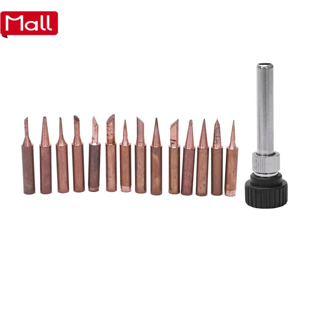 Set 15 Đầu Hàn 900M Bằng Đồng Nguyên Chất Cho Trạm 936, 937, 938, 969, 8586, 852D