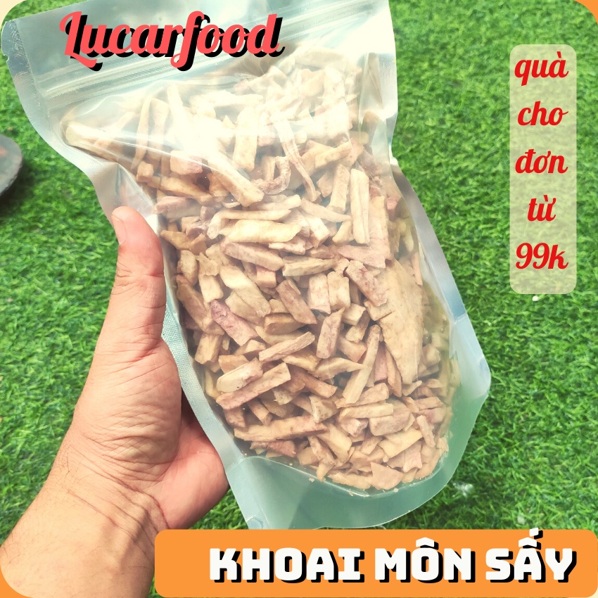 - Khoai môn sấy giòn loại 1 không chiên dầu 500gr rau củ sấy đặc sản đà lạt -Lucarfood