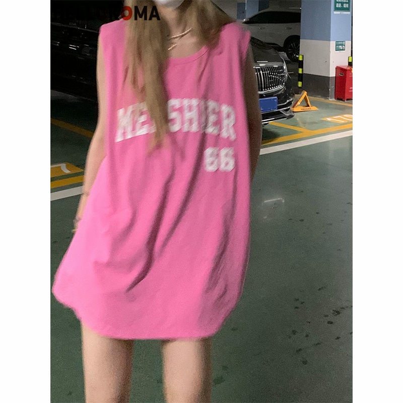 Hàng Mới Về!Áo Thun Sát Nách Dáng Rộng In Chữ HELLO KOMA Phong Cách Đường Phố Thời Trang Mùa Hè Cho Nam Và Nữ