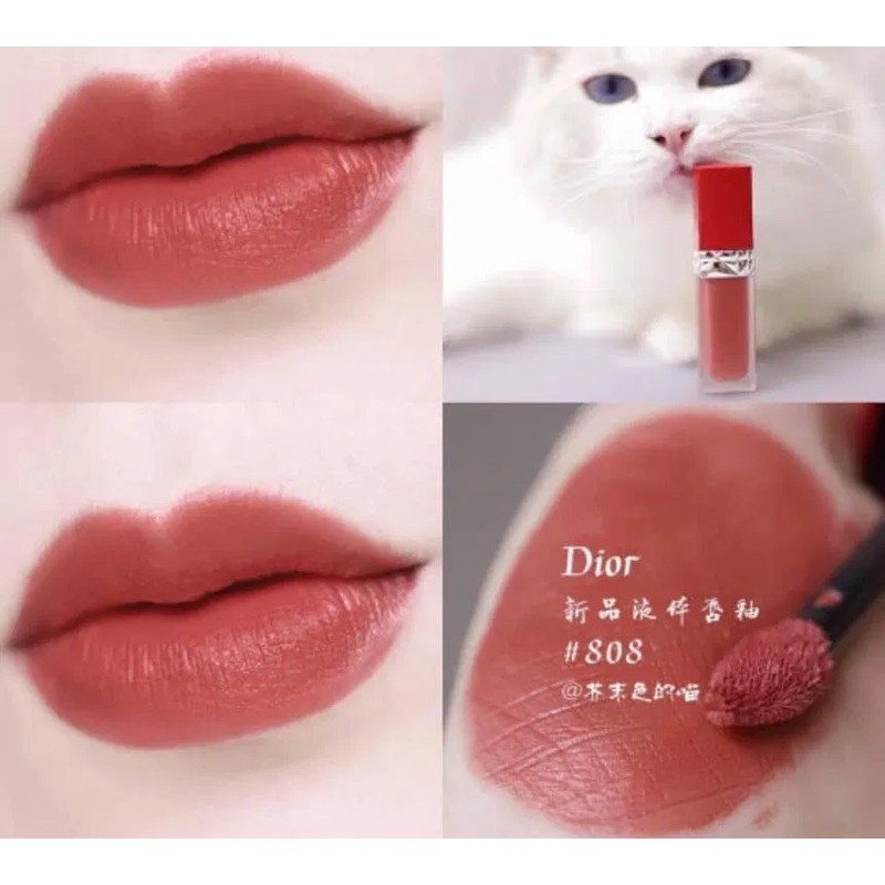 [ẢNH THẬT] Son kem Dior Ultra Care Rouge Liquid màu 808 Caress