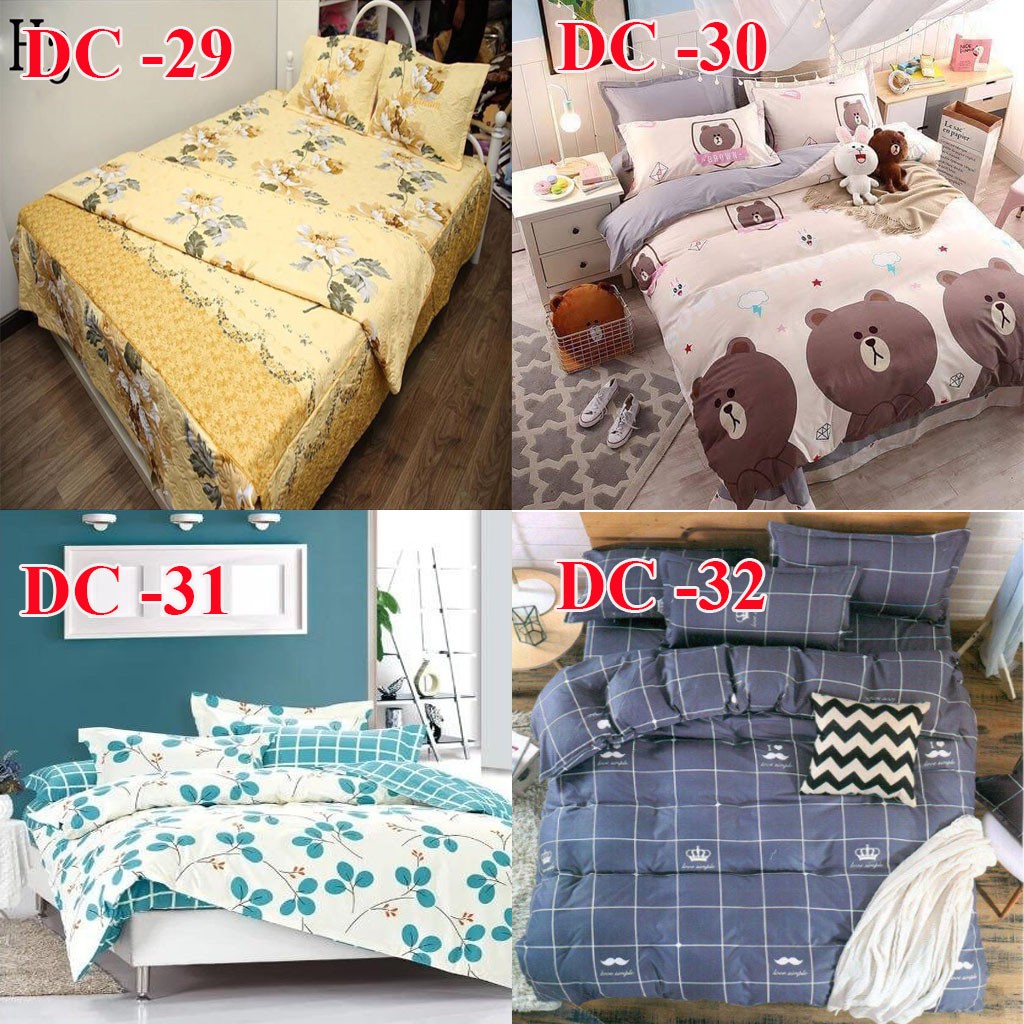 Ga trải giường poly cotton 1m6 nhiều mẫu lựa