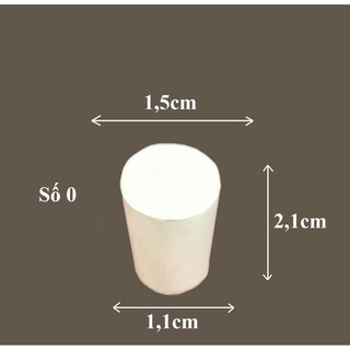 Nút cao su 0 đến số 06 - dụng cụ thí nghiệm