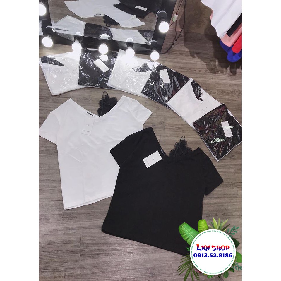 Áo Thun Nữ Trễ Vai Dây Ren Quyến Rũ Sexy- LiQi Shop | BigBuy360 - bigbuy360.vn