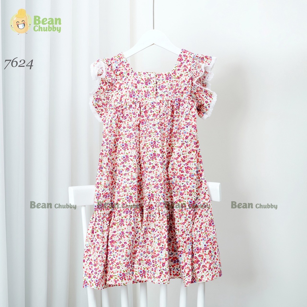 Đầm Thô Cotton Bé Gái Size 1 Đến 10 Tuổi Thương Hiệu Bean Chuppy