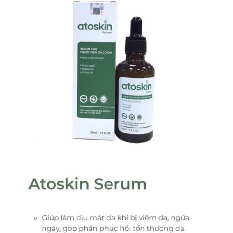 Serum ATOSKIN - Hỗ trợ cho người viêm da cơ địa không chứa Corticoid