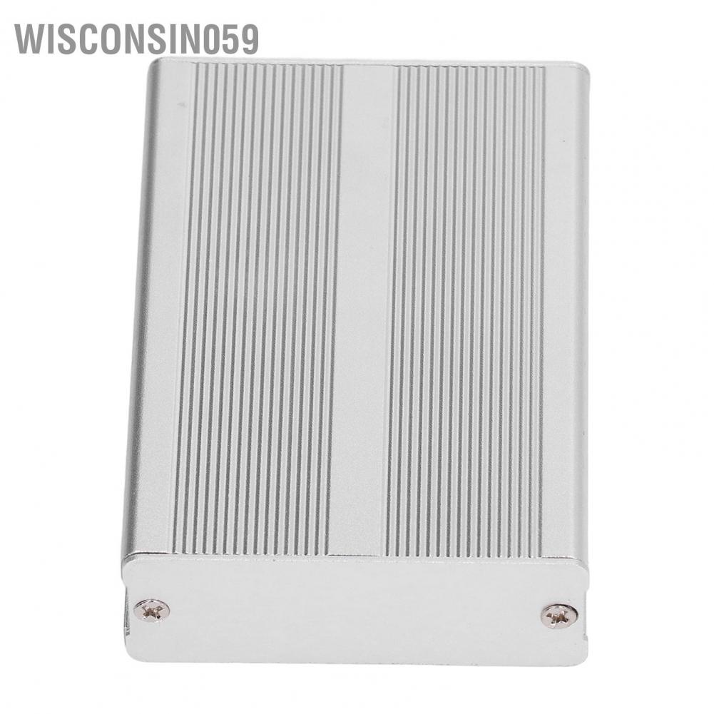 Wisconsin059 Aluminium Electric Box Waterproof Junction Enclosure Case Integrated for DIY Silver 24x69x100mm