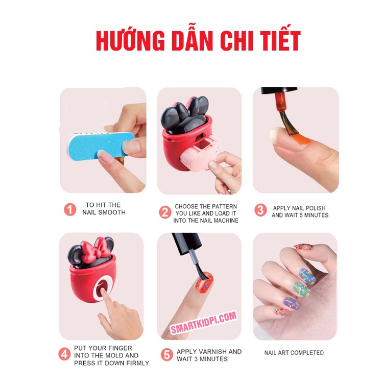 [LẦN ĐẦU XUẤT HIỆN] Đồ chơi Máy sơn Móng tự động Kèm Bộ trang điểm Thật