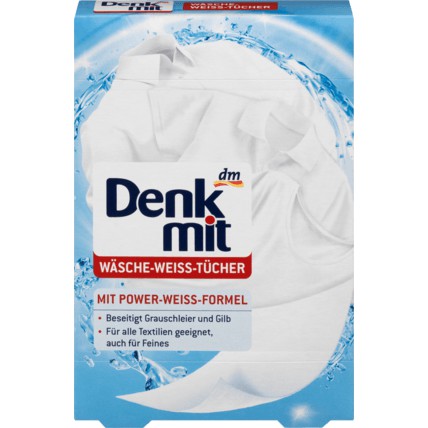 Miếng giặt tẩy trắng quần áo Denkmit (20tờ)