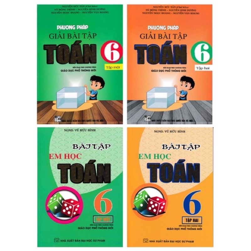 Sách - (Combo 4 cuốn) Phương pháp Giải Bài Tập Toán 6 - Bài Tập Em Học Toán 6 (Theo Chương Trình Giáo Dục Phổ Thông Mới)