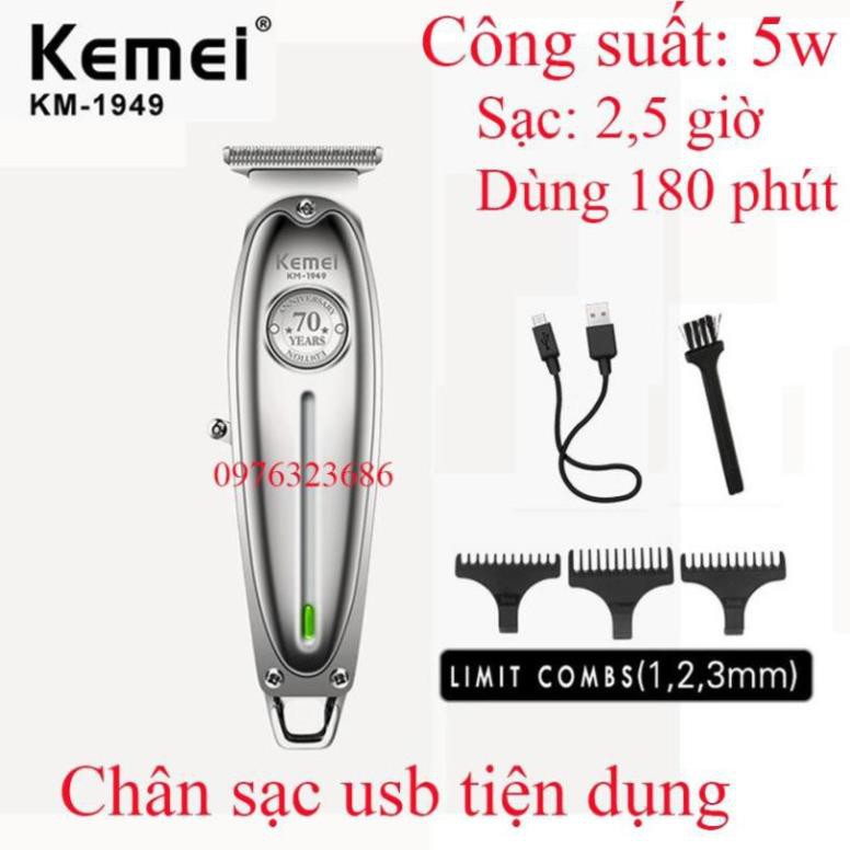 Tông đơ cạo viền Kemei Km- 1949 sắc bén bền bỉ dành cho salon và thợ tóc