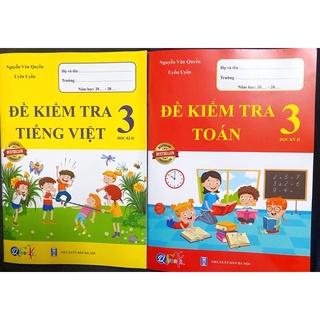 Combo 2 cuốn đề kiểm tra toán và tiếng việt tập 2 lớp 3
