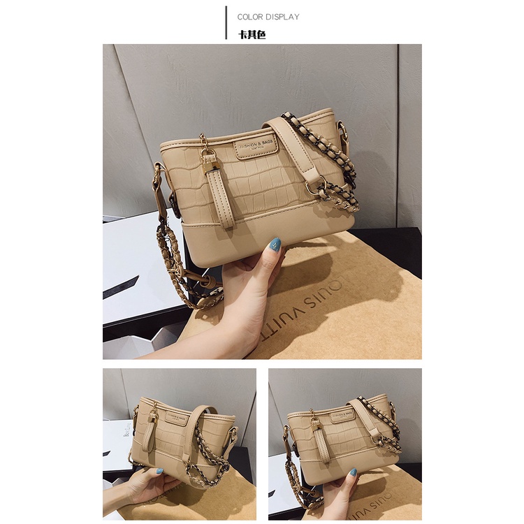 ( SẴN) Túi Đeo Chéo Dây Xích Lingge Túi Đeo Vai Nữ Hót 2022 Màu Sắc Trẻ Trung Sang Trọng B024