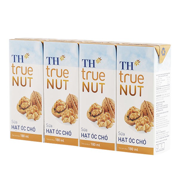 [Lốc 4 hộp] Sữa hạt Óc Chó TH true NUT 180 ml