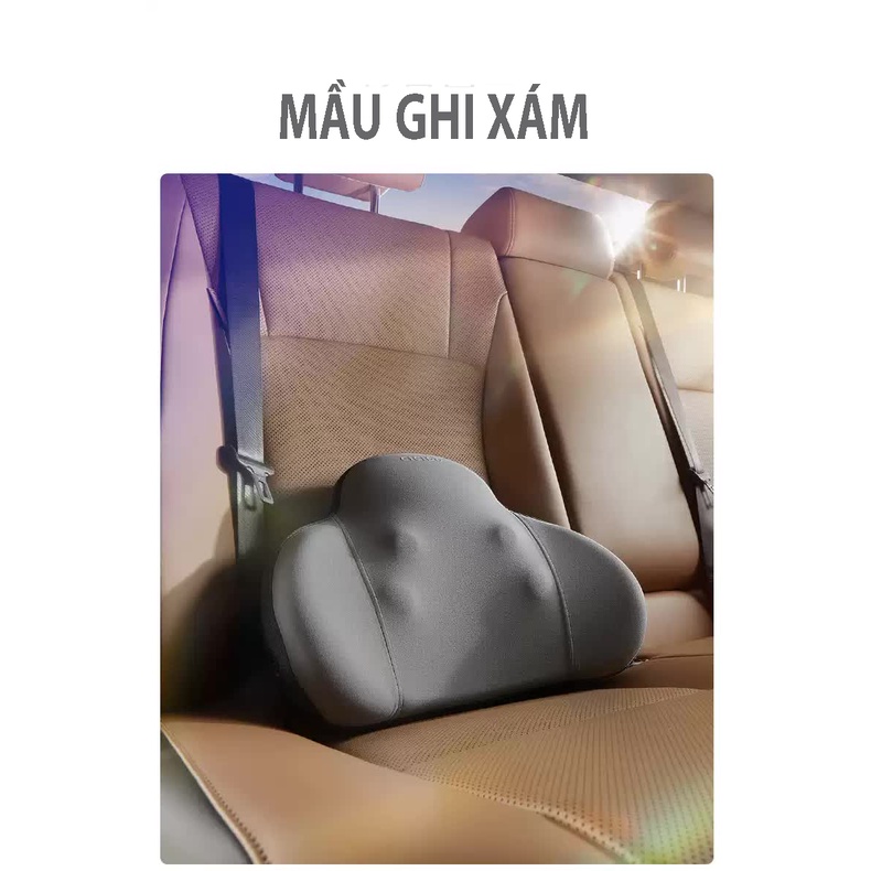 Gối tựa lưng kèm massage con năn cao cấp, gối tựa lưng CICIDO trên ô tô có massage