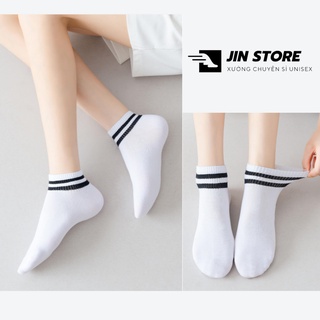 Tất thể thao nam nữ JIN STORE cổ ngắn 100% cotton dày dặn hàng cực đẹp không gây mùi